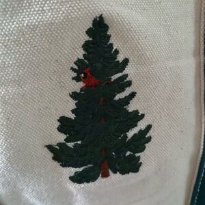 Lands End Small Bucket Tote Christmas Tree 🌲